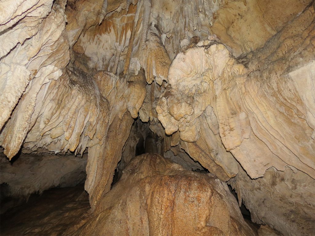 Formaciones del interior de la Cueva de los Guácharos. Foto: Johanna Páez Crespo.