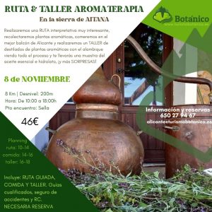 ALICANTE: Taller de aromaterapia | En la Sierra de Aitana | 8 noviembre