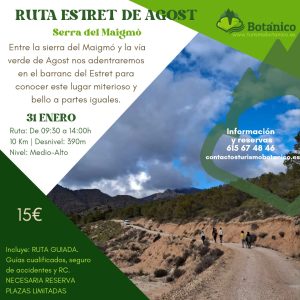 ALICANTE: Ruta Estret de Agost | 31 de enero